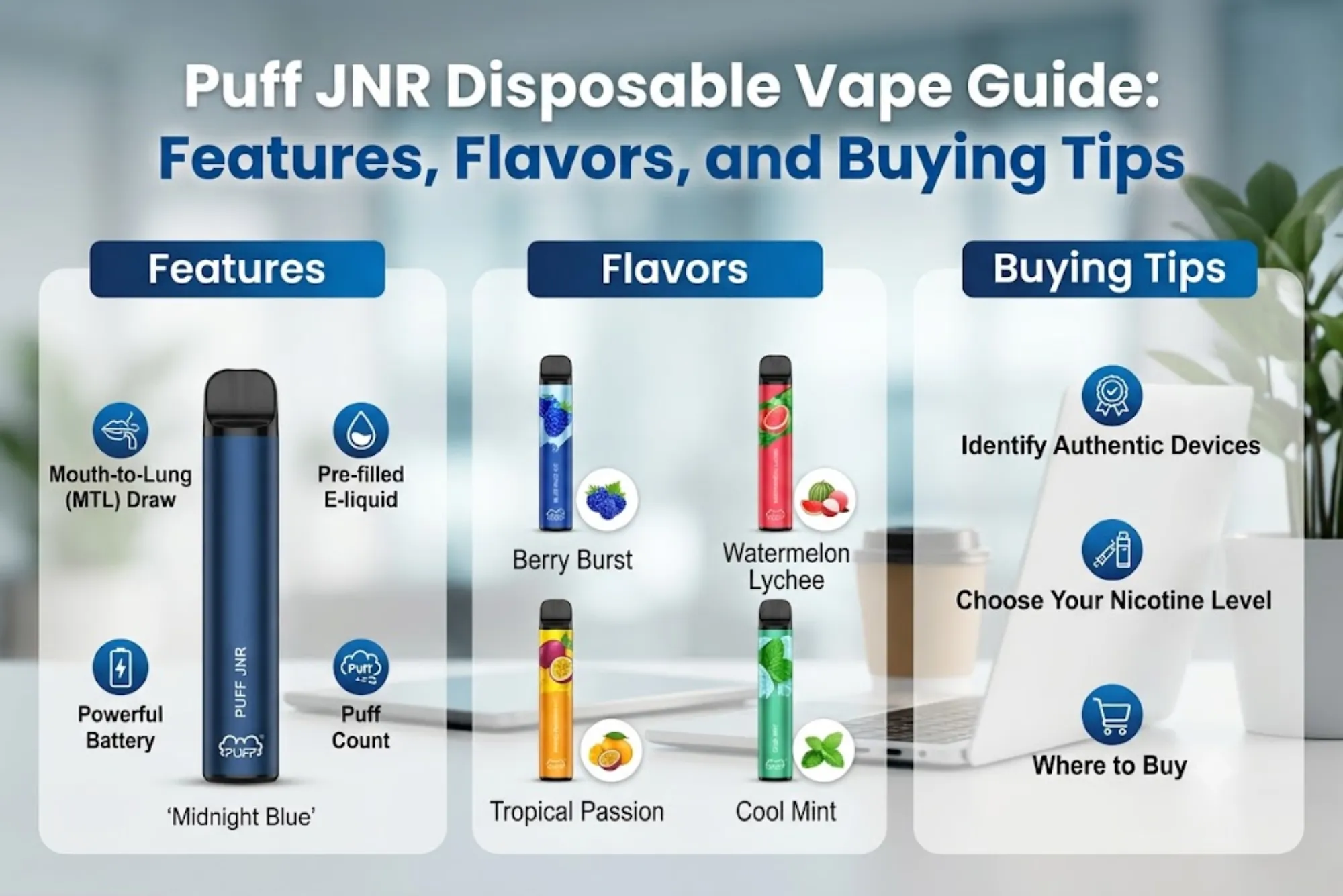 Puff JNR Disposable Vape Guide Features, Flavors, and Buying Tips